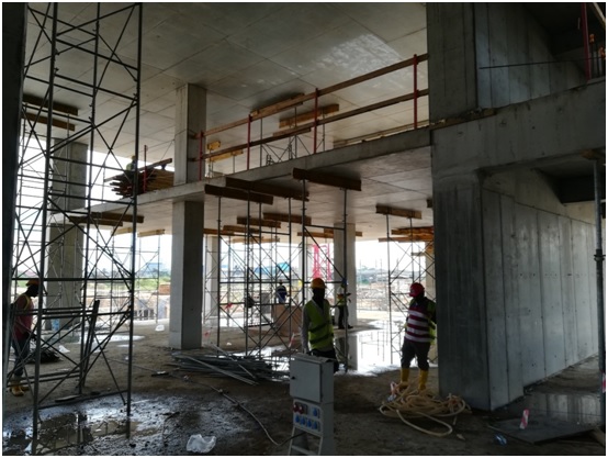 Internal view on mezzanine particular